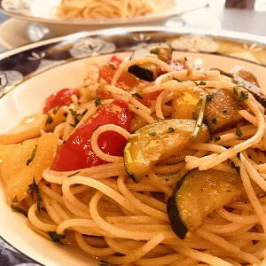 野菜とアンチョビの菜園風スパゲティ